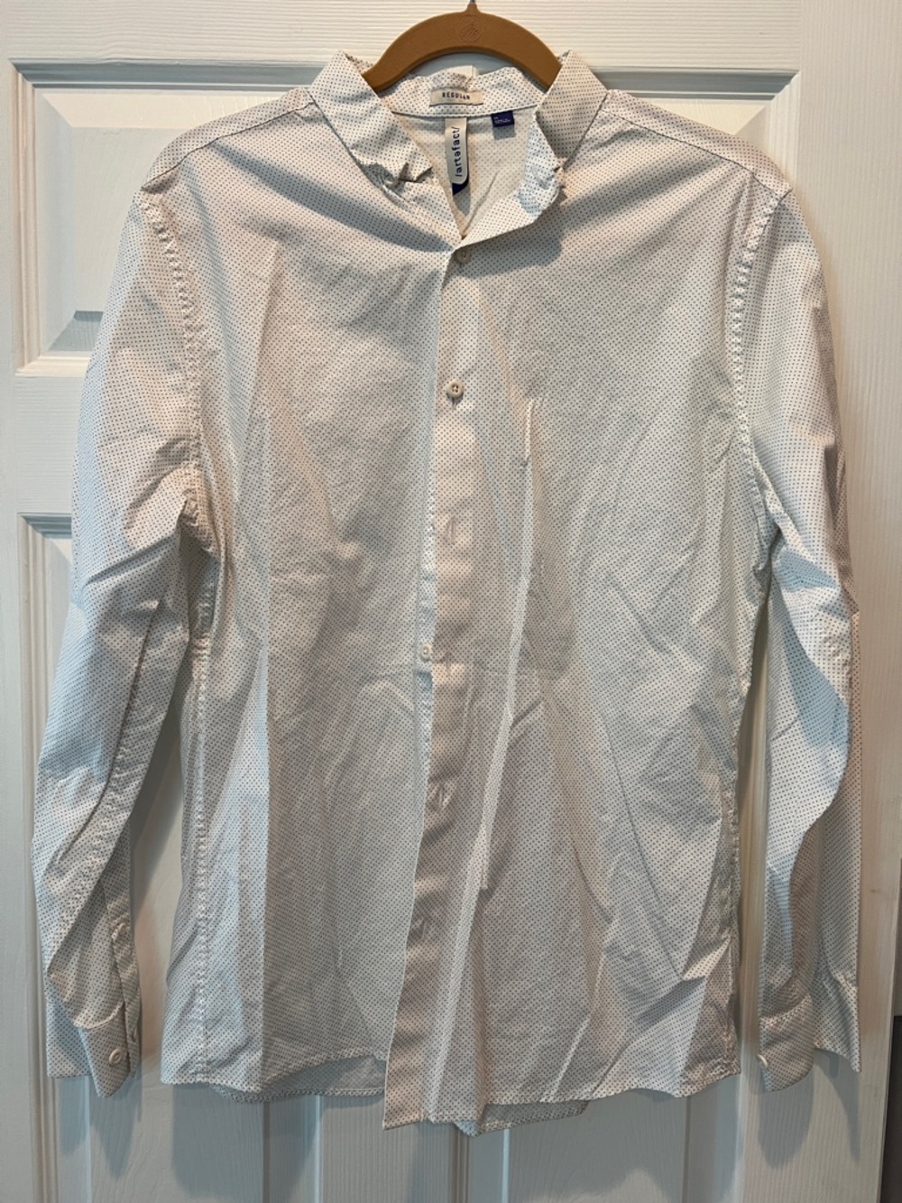 Artefact White Button-Up Shirt Jacket with Microdot Pattern - Men's